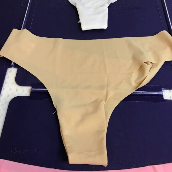 3 PCS SEAMLESS WOMEN ICE SILK UNDERWEAR V-WAIST COTTON CROTCH SIZE M - Picture 4 of 8